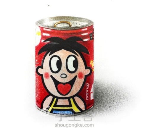 彩铅手绘旺仔牛奶 第9步