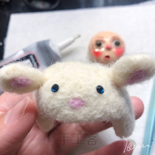 🐭【羊毛毡,粘土】 第4步