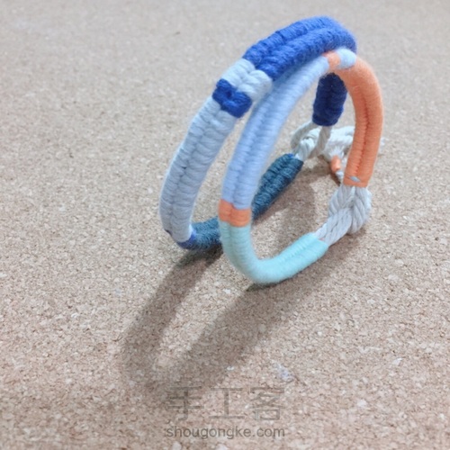 👫简约绕线情侣手环 第2步
