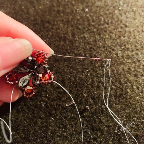  💠「108°」 💠 串珠耳环 第9步