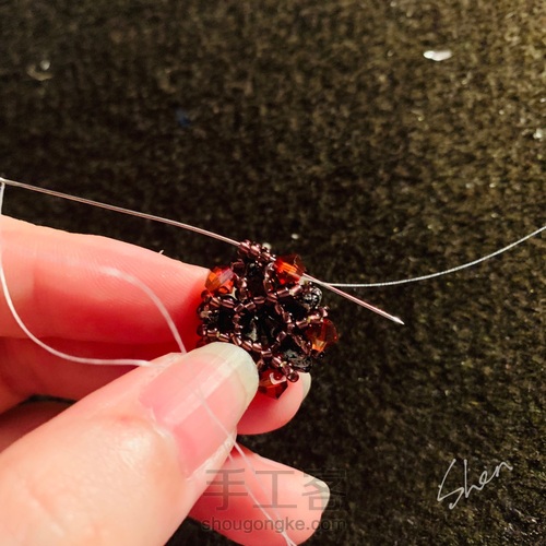  💠「108°」 💠 串珠耳环 第12步