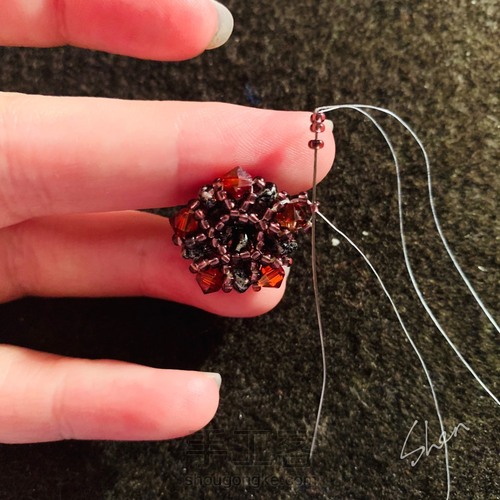  💠「108°」 💠 串珠耳环 第13步