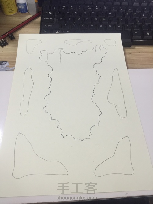 手绘光影纸雕灯 第5步