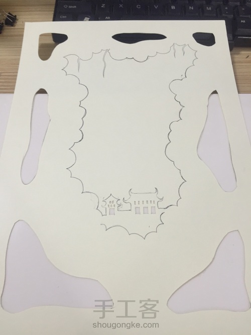 手绘光影纸雕灯 第6步