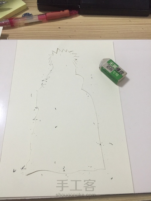 手绘光影纸雕灯:四代目 第4步