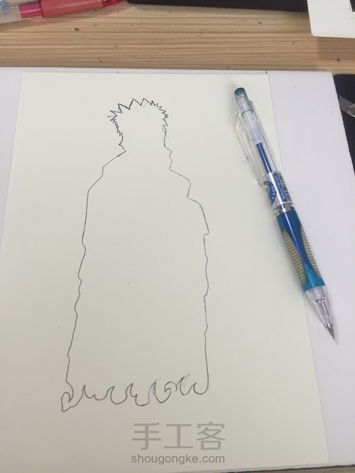 手绘光影纸雕灯:四代目 第6步