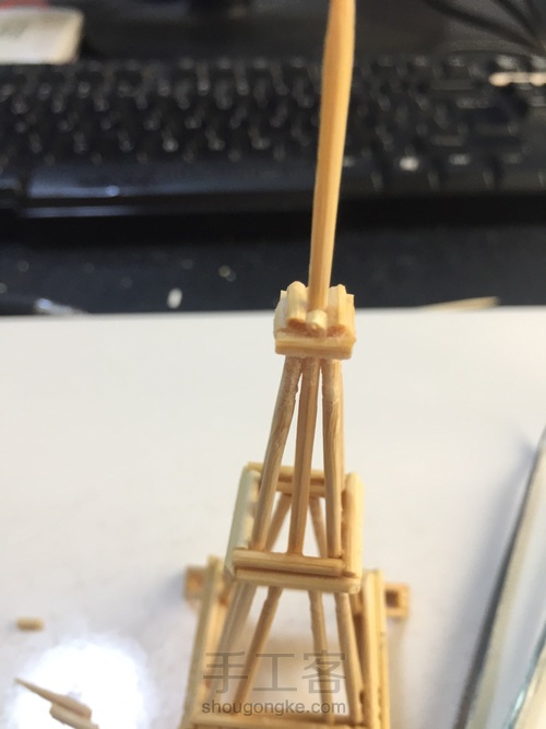 DIY手工：迷你牙签艾菲尔教程 第23步
