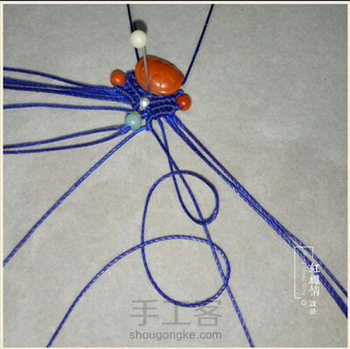 南红小富甲手绳 第31步