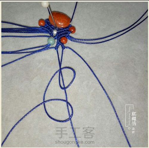 南红小富甲手绳 第36步