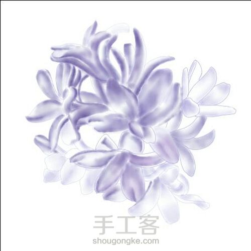 手绘窗台上的风信子 第3步