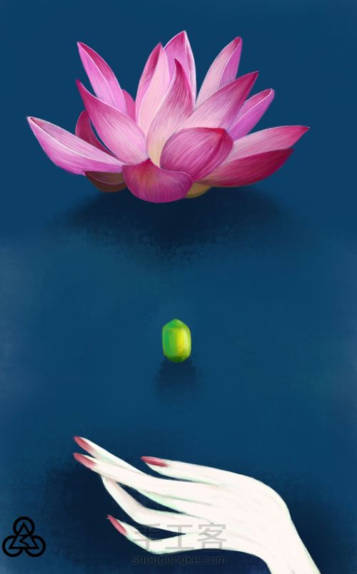 手绘 莲 第24步