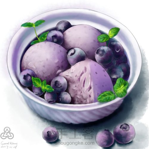 蓝莓冰淇淋 第20步
