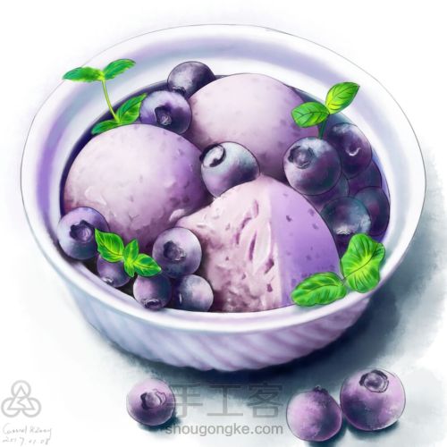 蓝莓冰淇淋 第21步