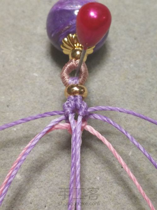 紫龙晶单珠手绳 第11步