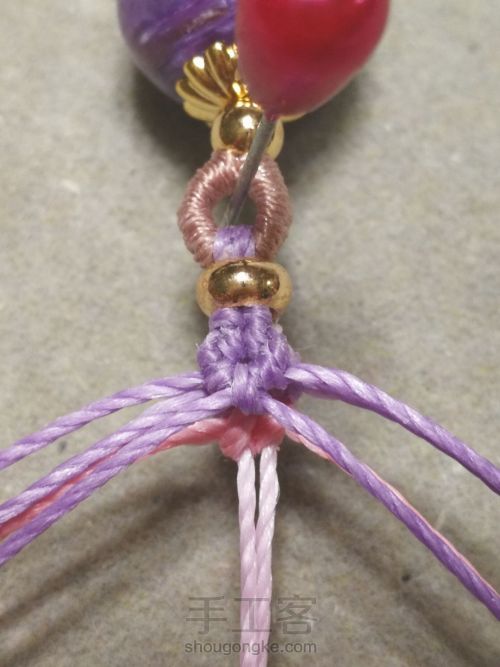 紫龙晶单珠手绳 第12步
