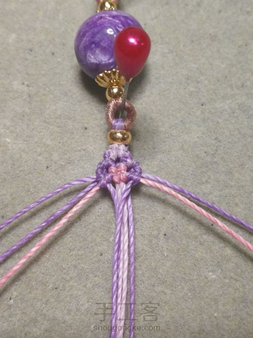 紫龙晶单珠手绳 第18步