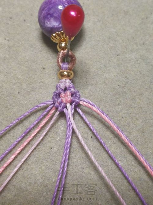 紫龙晶单珠手绳 第19步