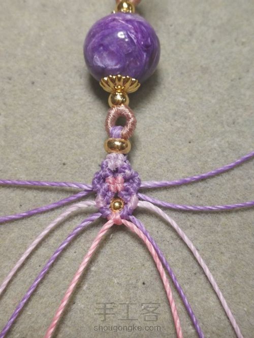 紫龙晶单珠手绳 第24步
