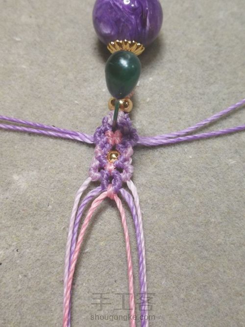 紫龙晶单珠手绳 第29步