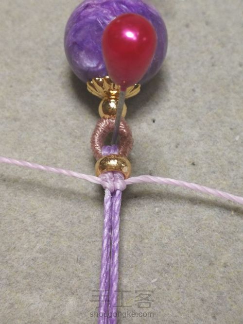 紫龙晶单珠手绳 第5步