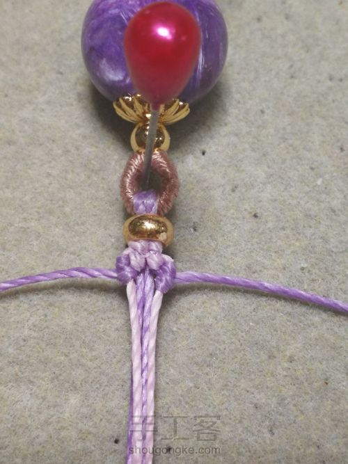 紫龙晶单珠手绳 第8步
