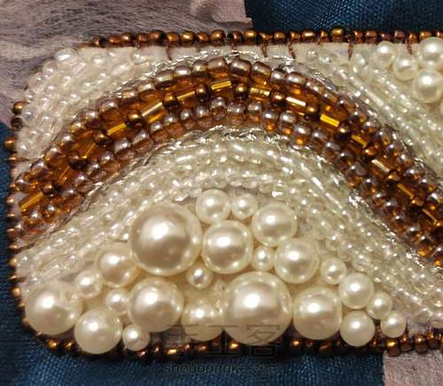 珠绣发夹 第5步