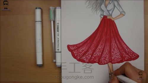 红裙子服装设计基础教程1 第50步