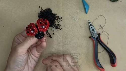 瓢虫胸针 第28步