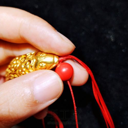 富贵鱼~波浪形手绳 第3步