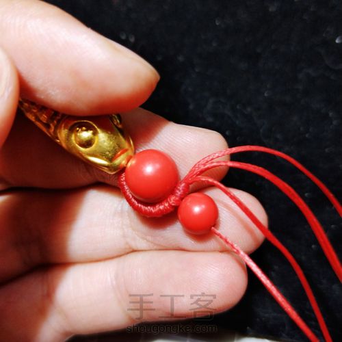 富贵鱼~波浪形手绳 第6步