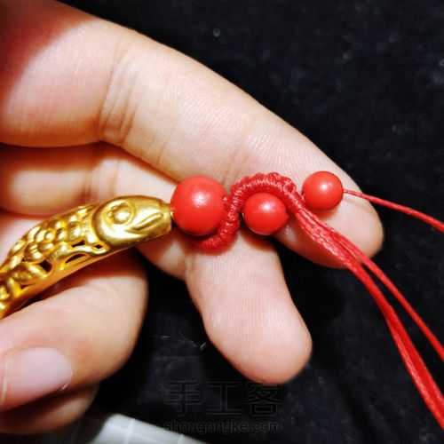 富贵鱼~波浪形手绳 第8步