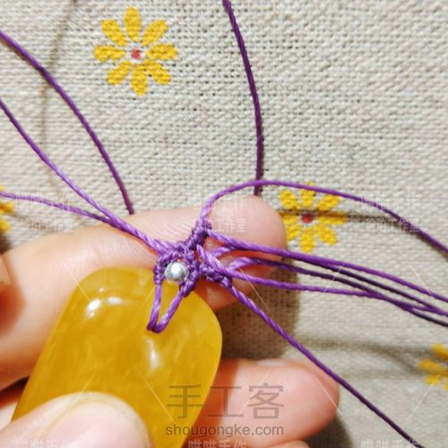 菱香…项链绳 第2步