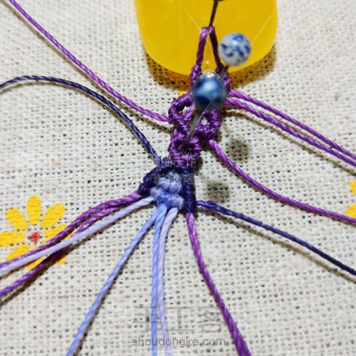 菱香…项链绳 第6步