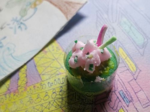 黏土食玩第七弹——甜美抹茶蛋糕 第10步