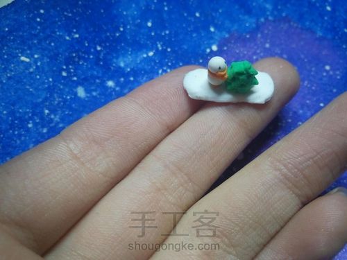 微缩场景第一弹——圣诞节雪人 第10步