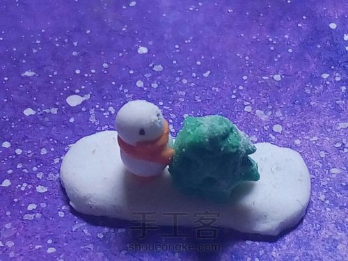 微缩场景第一弹——圣诞节雪人 第12步