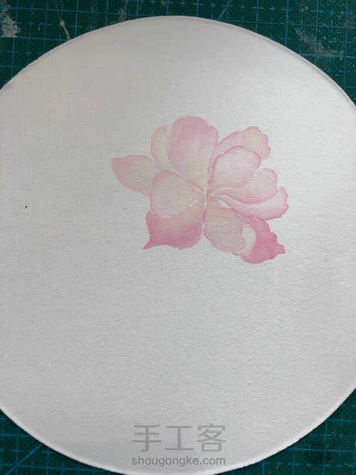 【原创】零基础水彩手绘古风海棠花 第5步