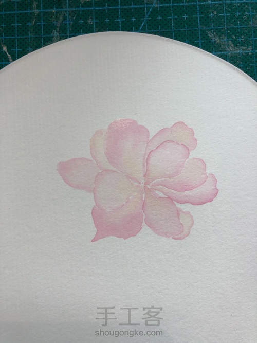 【原创】零基础水彩手绘古风海棠花 第6步