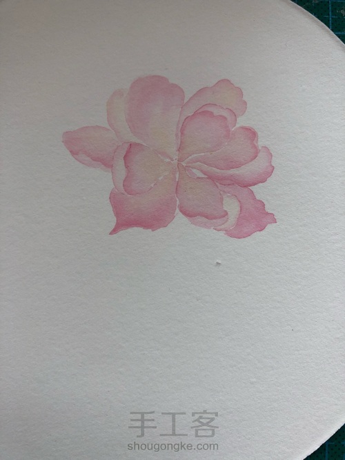 【原创】零基础水彩手绘古风海棠花 第7步