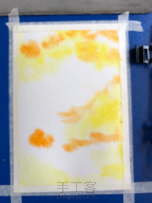 超简单零基础解压风景小画（水彩夜空） 第2步