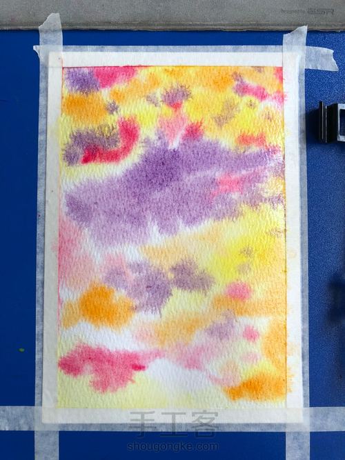 超简单零基础解压风景小画（水彩夜空） 第5步