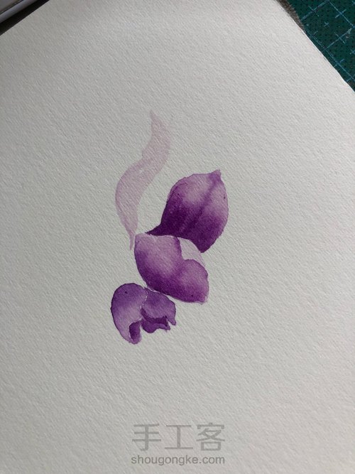 水彩玉兰花 第4步