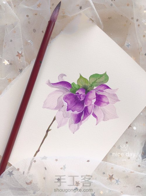 水彩玉兰花 第12步