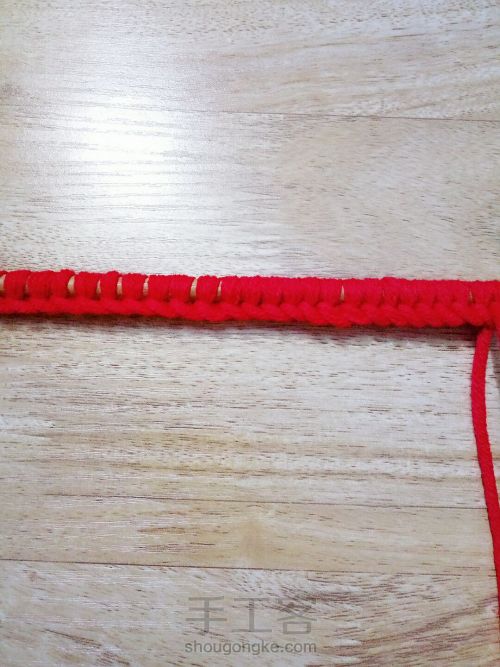 玉编织与麻花的结合花样编织 第12步