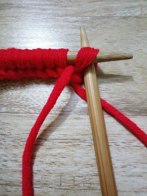 玉编织与麻花的结合花样编织 第13步