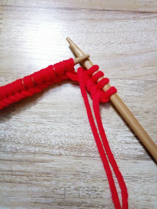 玉编织与麻花的结合花样编织 第17步