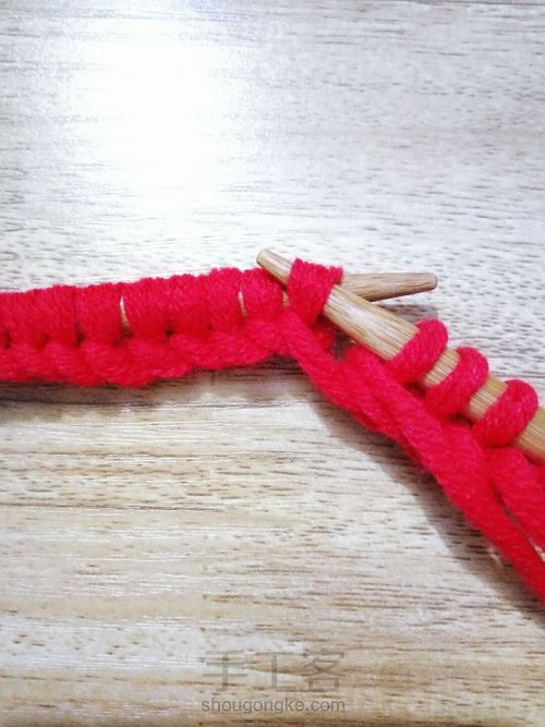 玉编织与麻花的结合花样编织 第18步