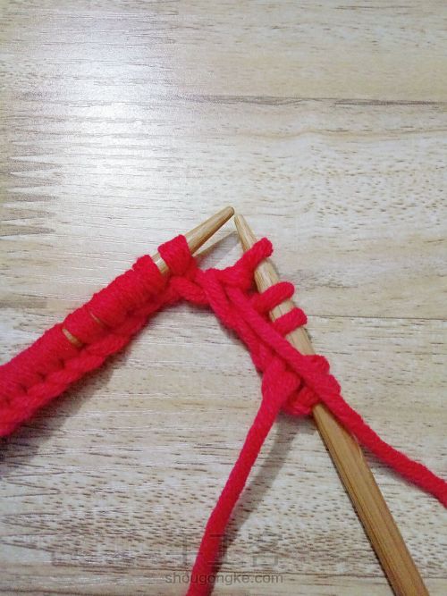玉编织与麻花的结合花样编织 第21步