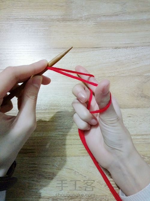 玉编织与麻花的结合花样编织 第6步