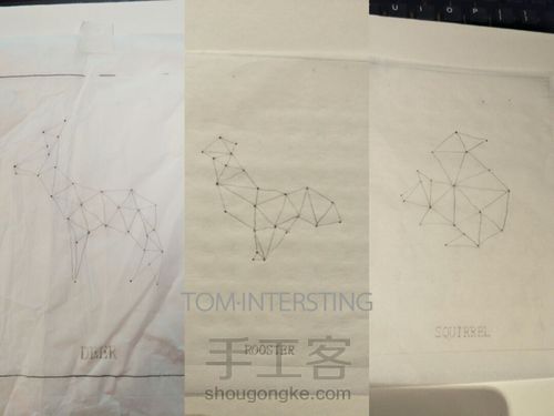 不织布装饰画——几何动物 第2步